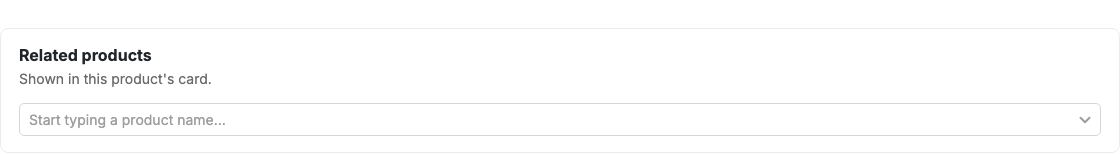 The Related products tab